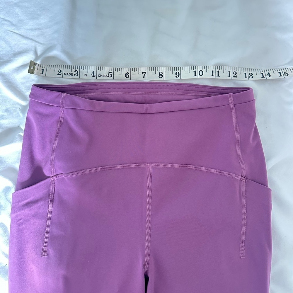 Lululemon Cropped Leggings Women’s 6 Pink Activewear High Rise Workout Pant - Picture 4 of 8